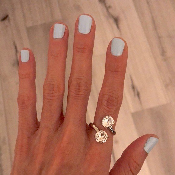 Classic Crystal Silver Statement Ring - Picture 8 of 13